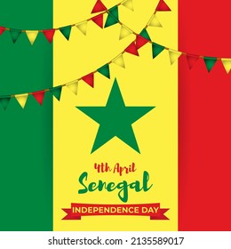 Vector illustration of Happy Independence Day Senegal