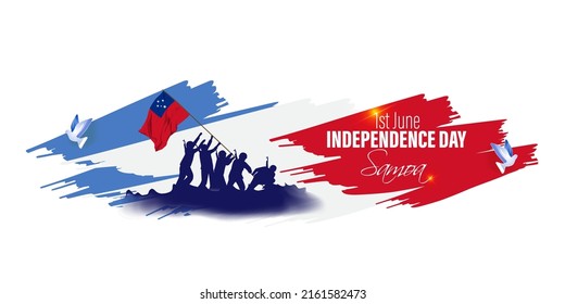 vector illustration for happy independence day Samoa.