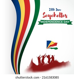 vector illustration for happy independence day Seychelles