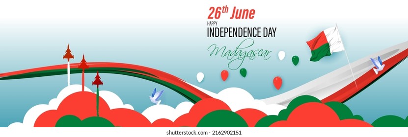 vector illustration for happy independence day Madagascar