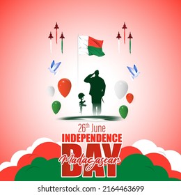 vector illustration for happy independence day Madagascar