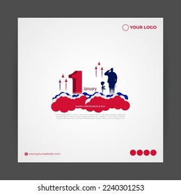 Ejemplo vectorial del feliz Día de la Independencia de Haití