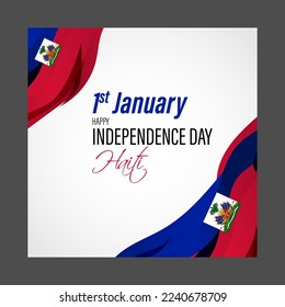 Ejemplo vectorial del feliz Día de la Independencia de Haití