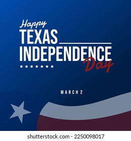 Vector illustration of Happy Independence Day Texas