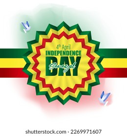 Vector illustration of Happy Independence Day Senegal