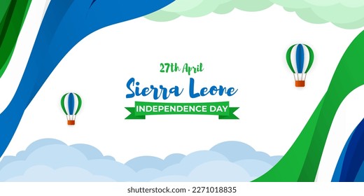 Vector illustration of Happy Independence Day Sierra Leone