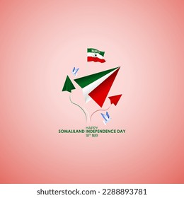 Vector illustration for Happy Independence Day Somaliland social media story feed mockup template post