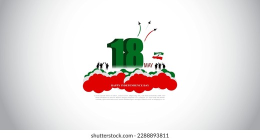 Vector illustration for Happy Independence Day Somaliland social media story feed mockup template post