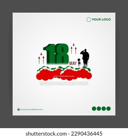 Vector illustration for Happy Independence Day Somaliland social media story feed mockup template post