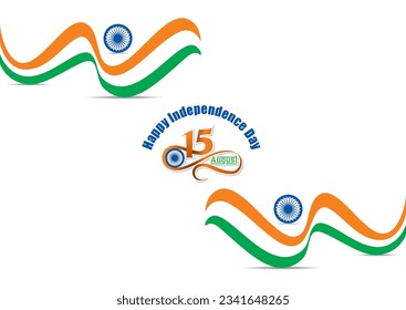 Vektorgrafik von Happy Independence Day India, Flyer, Banner und Plakatdesign für den 15. August.
