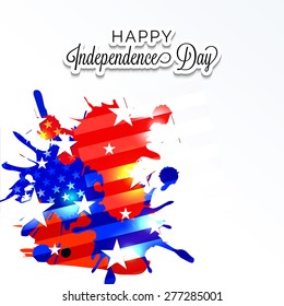 Vector illustration for Happy Independence Day in gray background.