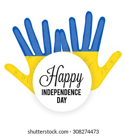 Vector Illustration happy Independence day of Ukraine.