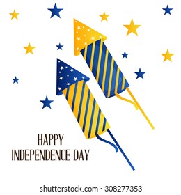 Vector Illustration happy Independence day of Ukraine.