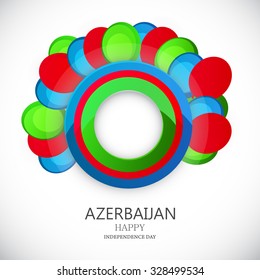   Vector Illustration Happy independence day celebration of Azerbaijan.