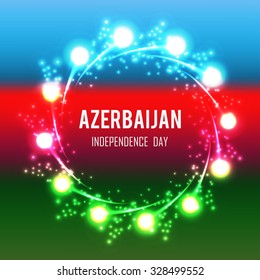   Vector Illustration Happy independence day celebration of Azerbaijan.