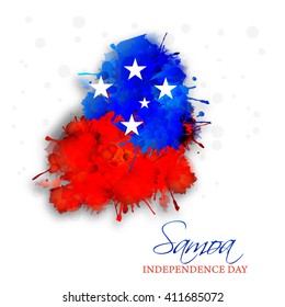 Vector illustration of Happy Independence Day Samoa .