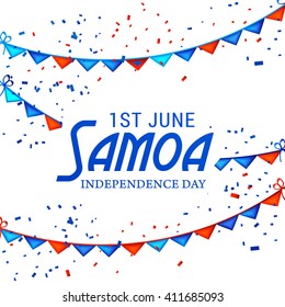 Vector illustration of Happy Independence Day Samoa .
