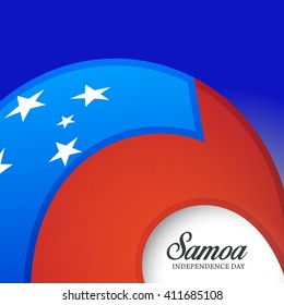 Vector illustration of Happy Independence Day Samoa .