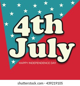 Vector illustration of Happy independence day United States of America 4th of July card. 