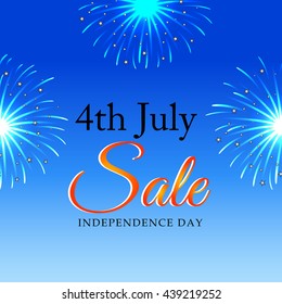 Vector illustration of Happy independence day United States of America 4th of July card. 