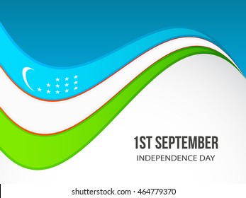 Vector illustration happy Independence Day Uzbekistan.
