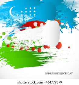 Vector illustration happy Independence Day Uzbekistan.