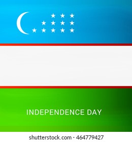 Vector illustration happy Independence Day Uzbekistan.