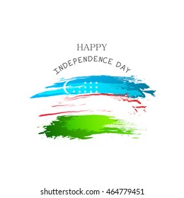 Vector illustration happy Independence Day Uzbekistan.