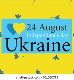 Vector illustration of happy independence day Ukraine . vector