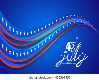 Vector illustration of happy independence day.4th of july.