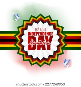 ilustración vectorial de la independencia feliz de Zimbabue 