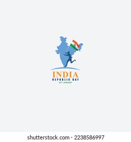 Vector illustration of Happy Indian Republic Day 26 January