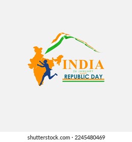 Vector illustration of Happy Indian Republic Day 26 January