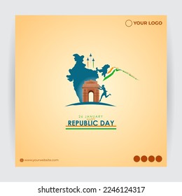 Imagen vectorial del Día de la República India 26 de enero