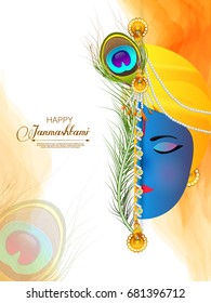 Vector illustration of Happy Janmashtami background