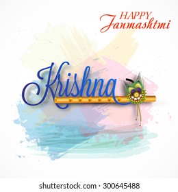  Vector Illustration Happy Janmasthami background.
