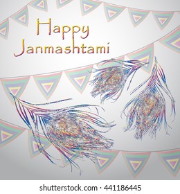 Vector Illustration Happy Janmasthami background