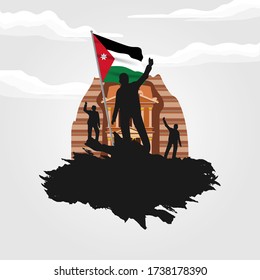 Vector illustration of Happy Jordan Independence Day 25 May. Can used for greeting card, banner, poster, flyer, card. EPS10