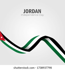 Vector illustration of Happy Jordan Independence Day 25 May. Can used for greeting card, banner, poster, flyer, card. EPS10