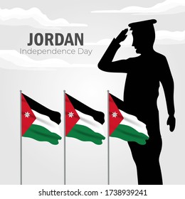 Vector illustration of Happy Jordan Independence Day 25 May. Can used for greeting card, banner, poster, flyer, card. EPS10