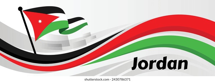 Vector illustration of Happy Jordan Independence Day 25 May. Can used for greeting card, banner, poster, flyer, card


