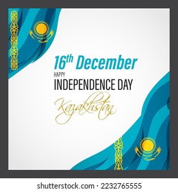 Vector illustration of happy Kazakhstan independence day