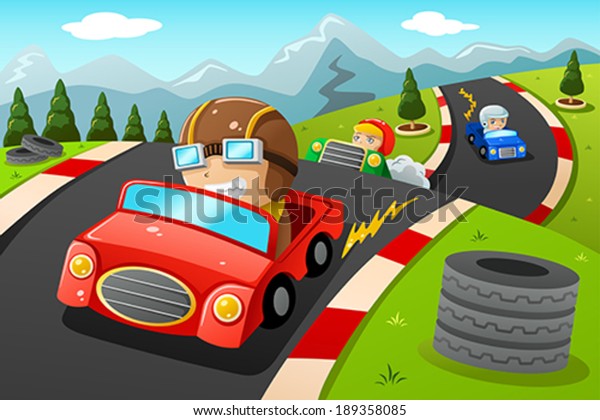 7,761 Kids Car Race Cartoons Images, Stock Photos & Vectors | Shutterstock