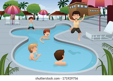 Cartoon Swimming Pool Images, Stock Photos & Vectors  Shutterstock