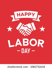 Vector Illustration of happy labor day vintage banner template.