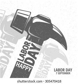 vector illustration of a happy Labor Day, a national holiday.