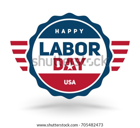 Vector illustration of Happy Labor day USA.