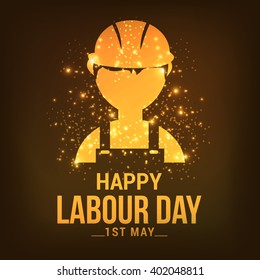 Vector Illustration Of Happy Labour Day Concept With A City Engineer .