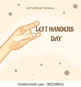 Vector illustration Happy Left-handers Day Background