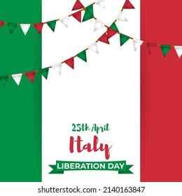 Vector illustration for happy Liberation day Italy